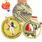 मैराथन रनिंग कस्टम मेटल स्पोर्ट मेडल जिंक अलॉय 3डी गोल्ड अवार्ड