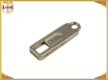 Private Logo Engraved Silver Slider Metal Zip Puller Zipper Head Replacement