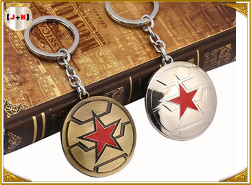 खरीदें पीतल ब्रश कस्टम मेड धातु उत्कीर्ण नाम Keychains पांच अंक स्टार डिजाइन online manufacture
