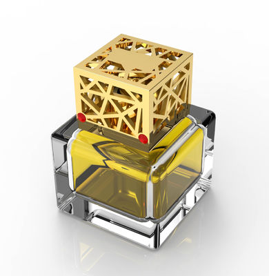 खरीदें Square hollowed-out perfume cap gemstone cap Golden ऑनलाइन निर्माण