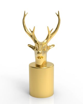 खरीदें Zinc alloy deer head animal perfume cover Golden perfume cap online manufacture