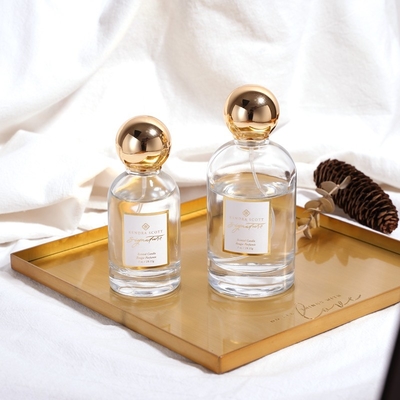 खरीदें OEM खाली गोल ग्लास ज़मैक गोल्ड लक्ज़री परफ्यूम बोतल 50ML 100ML online manufacture