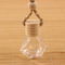 8ML डायमंड परफ्यूम बोतल, कार परफ्यूम बोतल पेंडेंट, पारदर्शी ग्लास, लकड़ी की टोपी के साथ खाली बोतल