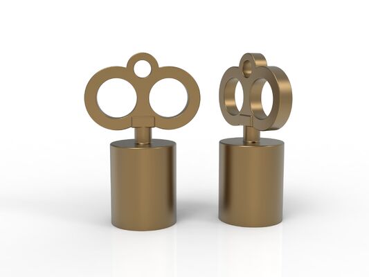 फैक्टरी नई डिजाइन लक्जरी उच्च गुणवत्ता कुंजी के आकार Zamac चमकदार इत्र बोतल ढक्कन जस्ता मिश्र धातु इत्र ढक्कन